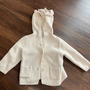 GAP unicorn hood cardigan 18-24